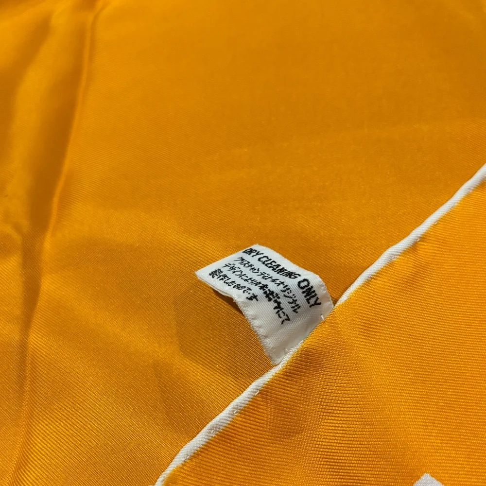 Christian Dior Orange Silk Scarf - EUC